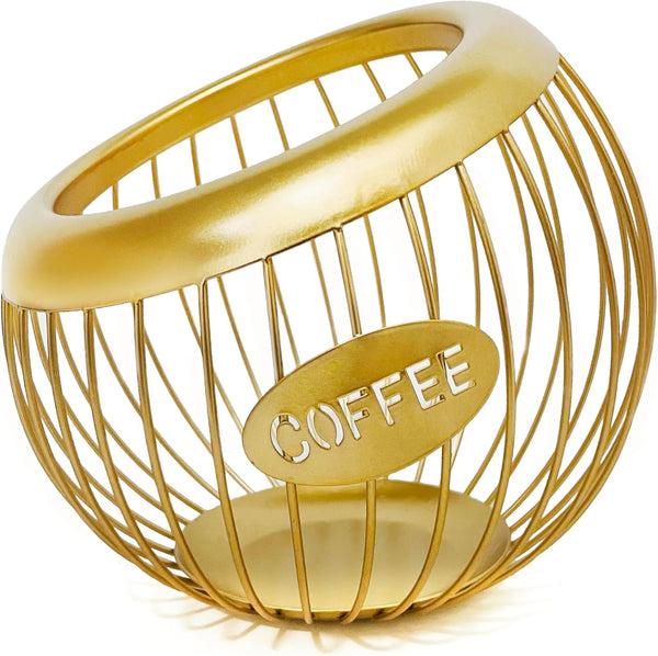 Coffee Pod Holder, Large Capacity K Cup Organizer for Counter, Metal Storage for Keurig and Nespresso Pods
