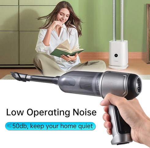 Cordless Handheld Car Vacuum Cleaner, 19000PA Rechargeable Mini Vacuum and Blower, 3-in-1 Powerful Suction, Washable