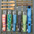 Premium Reusable Bamboo Utensil Travel Set, Includes Fork, Knife, Spoon, Chopsticks & Carabiner Clip, Eco-Conscious
