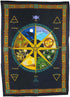 Pagan Wheel of The Year Tapestry, Natural Cycle Cotton Tapestry, 52" x 76"