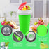 Slushie Maker Cup, Quick Frozen Smoothies Cup for Homemade Milk Shake and Ice Cream, Green