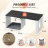 2-in-1 WLIVE Coffee Table, Cat Wood Coffee Table with Lagre Storage Tabletop, Modern Center Table Cat House with Cat