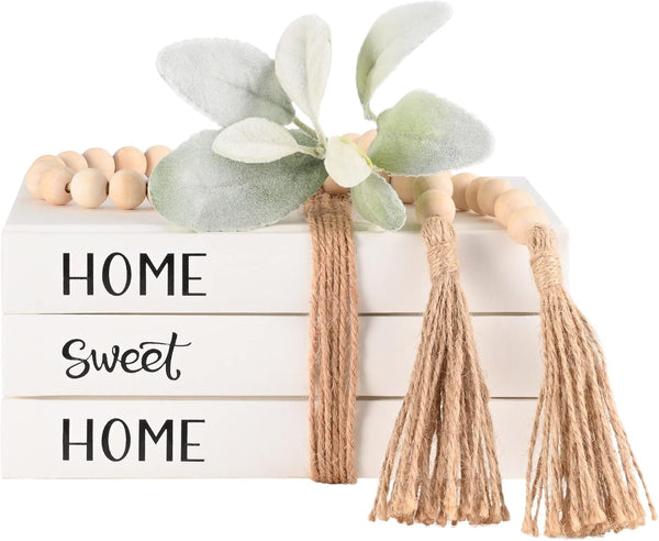 Linen Covered Decorative Books for Home Decor, Farmhouse Stack Books, Coffee Table