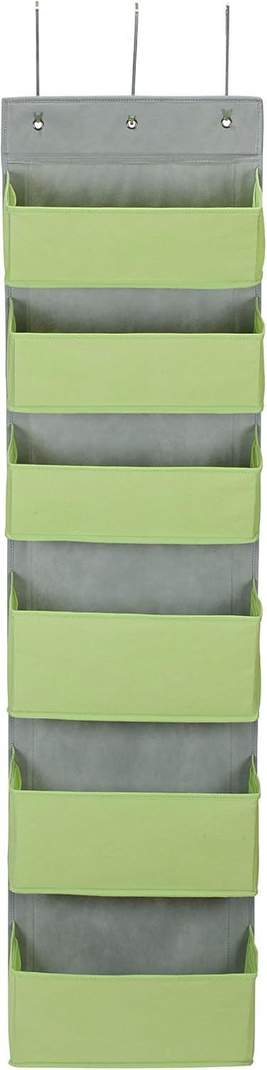 Household Essentials 2167-1 Over-the- Over-the-Door Organizer, Green