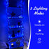 8 Pack 16ft 50 QITONG Blue Fairy Lights Battery Operated, Each LED Outdoor String Lights, Silver Wire Mini Twinkle