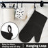 2PCS Silicone Oven Mitts, Black Oven Gloves with Non-Slip Waterproof, Heat Resistant 600 Degree for Cooking Baking