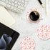 AIENAU 6Pcs Set Ceramic Coasters with Holder, Absorbent Drink Coasters, Coffee Cup Coaster,Round Ceramic Table Coasters