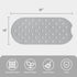 31x14 Inch, Rubber Bathtub Mat Shower Mat Non-Slip, Bath Tub Floor Mat with Suction Cups and Drainage Holes, Grey