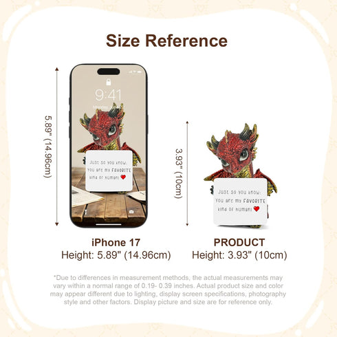Aura Mojo Dragon Figurine - Fantasy Decor Statue with Customizable Sticker, Emotional Support Gift for Bookshelf & Desk