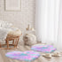Mudder 2 Pieces Heart Shaped Rug, Faux Fluffy Carpet Door Mat for Bedroom, 12 x 16 Inch (Pink, Purple, Green)