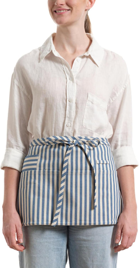 MEEMA Waist Apron with 3 Pockets | Waitress Apron with Pockets | Half Aprons for Servers Women