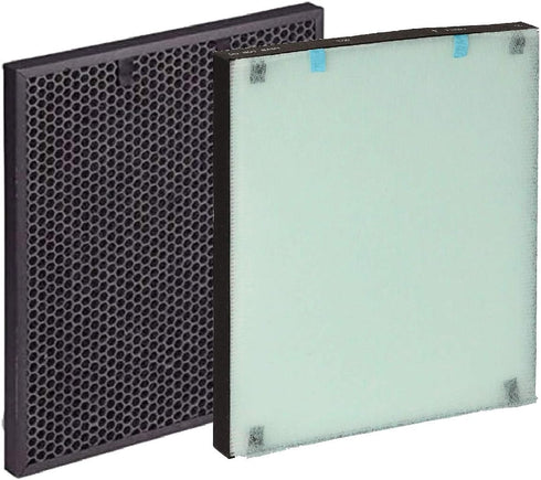 Nispira True HEPA Filter Activated Carbon Replacement Compatible with Bissell Air400 Air Purifier, 1 Set