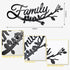 Family Wall Decor Metal Sign, Cursive Word Black Iron Home Art for Rustic Kitchen Decoration