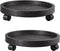2 Pack of 9.8 Inch Planter Caddies Rolling Saucer Caddy with Wheels,
