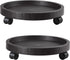 2 Pack of 9.8 Inch Planter Caddies Rolling Saucer Caddy with Wheels,