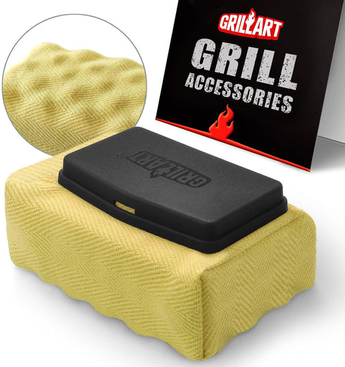 GRILLART Grill Brush Bristle Free, Replaceable BBQ Cleaning Head (No Handle), Safe Replacement Cleaning Pad for Cast