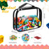 Sanwuta 3 Packs Toy Storage Bags with Zipper, Clear PVC Organizing Bags, Waterproof Toy Bags for Board Games, Building Blocks, Toys and Kids Books (Black, White, Gray,12.6 x 9 x 2.36 Inch) by Sanwuta