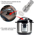 uxcell Pressure Cooker Float Valve Kit, 1 Set Black Steam Sealing Rings Silicone Gasket for 5/6QT Pressure Cooker