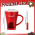 4 Set Honeydak Chocolate Fondue Mug with Fork and Candle Sweet Ceramic Personal Chocolate Melting Cup Ideal Gifts