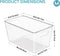 Vtopmart Clear Plastic Storage Bins, 6 PCS Pantry Organizer Bins with Handle for Kitchen, Refrigerator, Freezer