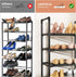 7 18-20 Closets LANTEFUL Tiers Shoe Rack Pairs Boots Organizer Storage Sturdy Narrow Shoe Shelf for Entryway