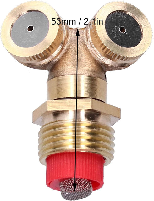 Zerodis Brass Misting Nozzles, 3Pcs Spray Nozzles with Filter Garden Irrigation Mist Nozzle Sprinkler for Landscaping Outdoor Cooling System by Zerodis