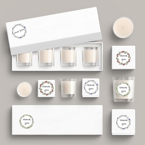 Canning Labels for Jars and Lids, 2" Round Labels for Food Containers, Spice Jars (500 pcs, White)