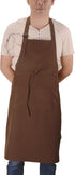 SEW UR LIFE (5 set 3 Brown Professional Resist Water Adjustable Extra Long Bib Apron Pockets Home Kitchen Garden