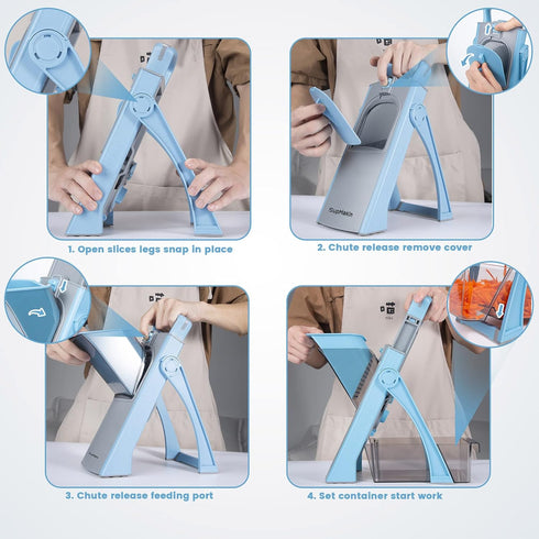 SUPMAKIN Upgrade Safe Mandoline Slicer Plus, Adjustable Vegetable Chopper Food Slicer, Kitchen Safe Chopping Artifact