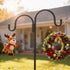 92" 5-Prong Hummingbird Kingsyard Adjustable Double Shepherds Hook for Outdoor - Heavy Duty Bird Feeder Pole w/ Base
