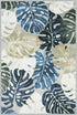 2x3 Wonnitar Kitchen Sink Rug, Machine Washable Blue Bathroom Leaf Rugs, Monstera Coastal Non-Skid Bedside Accent Mat