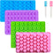 Gummy Bear Candy Molds Silicone Set of 4, Non-Stick Molds with 2 Droppers, Mini Dinosaur, Bear Shape, Hearts, Donut