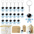Astronaut Space Party Favors, 18 Sets with Keychains, Star Moon Organza Bags for Party Supplies