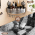 Structoline Caddy(1-Pack No-Drilling Corner Suction Cup Shower Gray),Rust-Proof and Durable Bathroom Organizer