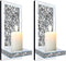 ZOLAPI Set of 2 Crystal Crush Diamond Candle Sconces, Gorgeous Silver Mirrored