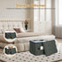300 lbs, 17x13x13IN(Black BelugaHelper Small Ottoman with Storage, Foldable Ottoman Foot Rest Stool with Thicker Foam