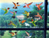 Anti-Collision Window Clings Bird Alert Decals to Prevent Bird Strikes on Glass - Set of 12 Hummingbirds