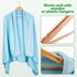 Yalikop 200 Pcs Non Slip Rubber Clothes Hanger Grips, Adhesive Clothing Hanger Grip for Home, Clear