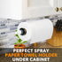 SpaceAid SprayNeat Paper Towel Holder with Spray Bottle, Under Cabinet Paper Towels Holders with Sprayer Inside Center