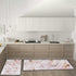 ZKLZI 2 Set Set 17.729.1Inch 17.758.2Inch Kitchen Rugs Kitchen Mats for Floor Pieces Liquid Marble Painting Gold Pink