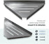 2 Pack Corner Shower Caddy Organizer for Bathroom - Stainless Steel Modern High End Corner Design - Wall Mountable