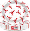 50 PCS Crawfish boil Oval Paper Plates Large 11 Disposable Red Grid