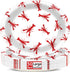 50 PCS Crawfish boil Oval Paper Plates Large 11 Disposable Red Grid