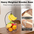 Countertop Livabber Fruit Basket Bowl with Banana Hanger, Modern Standing Fruit Vegetable Bowl Storage, with Banana