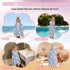 JOPJOLIW 30" 50", Cozy Clouds Hooded Beach Towel for Kids, Blue Sky Hooded Towels for Toddlers X Moon Clouds Stars Warm