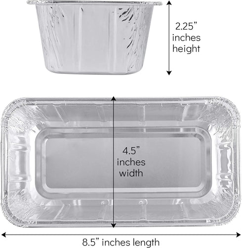 PLASTICPRO 10 Pack Disposable Loaf Pans, 2 Lb Aluminum Tin Foil Bakeware for Baking Cakes, Bread, Meatloaf