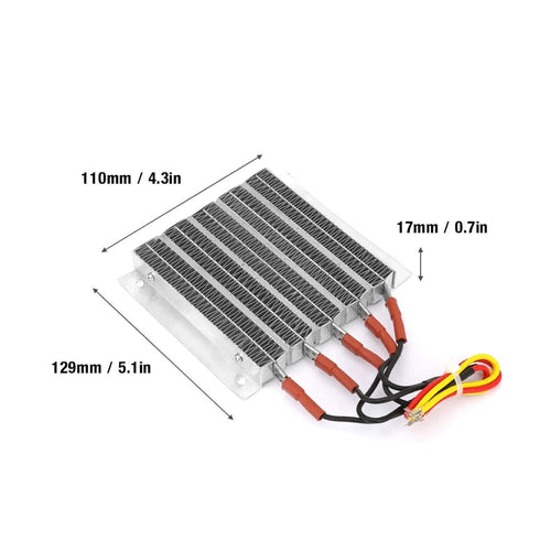 Jeanoko High Heat Ripple PTC Heating Heater, Constant Temperature 1000W Power for Wax Melter Heater (48V 1000W)