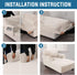 H.VERSAILTEX Velvet Chaise Lounge Cover - High Stretch Chaise Chair Cover for Living Room Soft Slipcovers with Arms