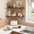 Room(Set 4 YGEOMER Corner Floating Shelves, Wall Mounted Corner Shelf for Bathroom, Kitchen, Bedroom, Home Decor