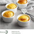 DOWAN Ramekins with Lids 4 oz Oven Safe, Creme brulee Souffle Ramekins with Covers, Porcelain White Ramekins Bowls for Baking, Set of 6 by DOWAN